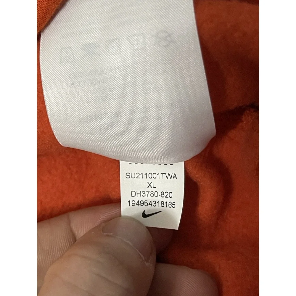 Nike Sideline Crew Neck Sweatshirt Women's XL Orange‎ Grey DH3780 Boxy Fit